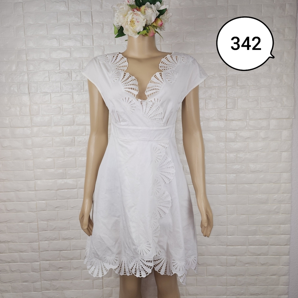 vero moda classic medium white dress